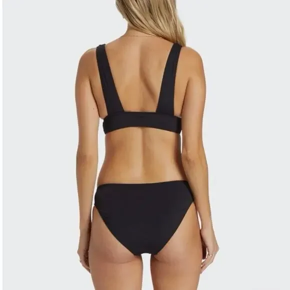 NWT Billabong Women’s Black Sol Searcher Lowrider Full Coverage Bikini Bottom - Picture 2 of 12